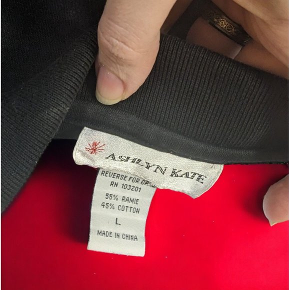 Ashlyn Kate Black Rhinestone Collared Shirt - Picture 10 of 10